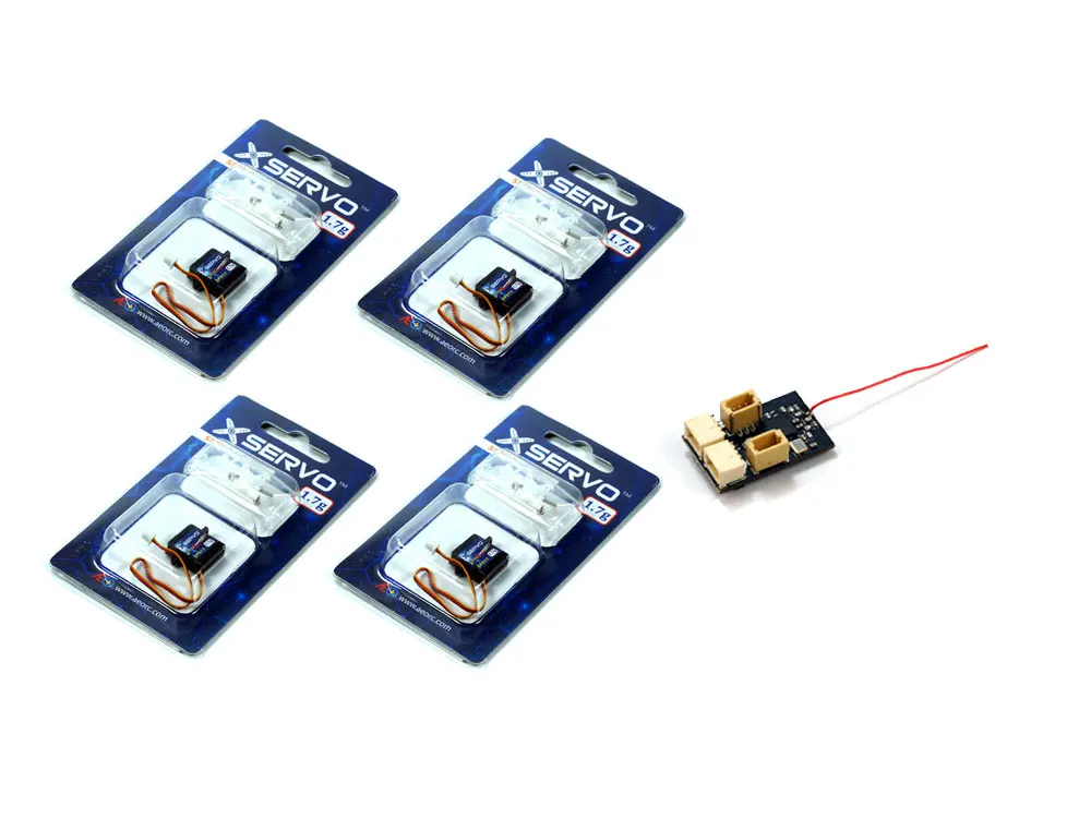 AEORC 1.7G Digital Servo High Speed High Torque X-Servo with 1.00 Pin Plug with Micro Receiver Set for RC Helicopter/Car/Boat