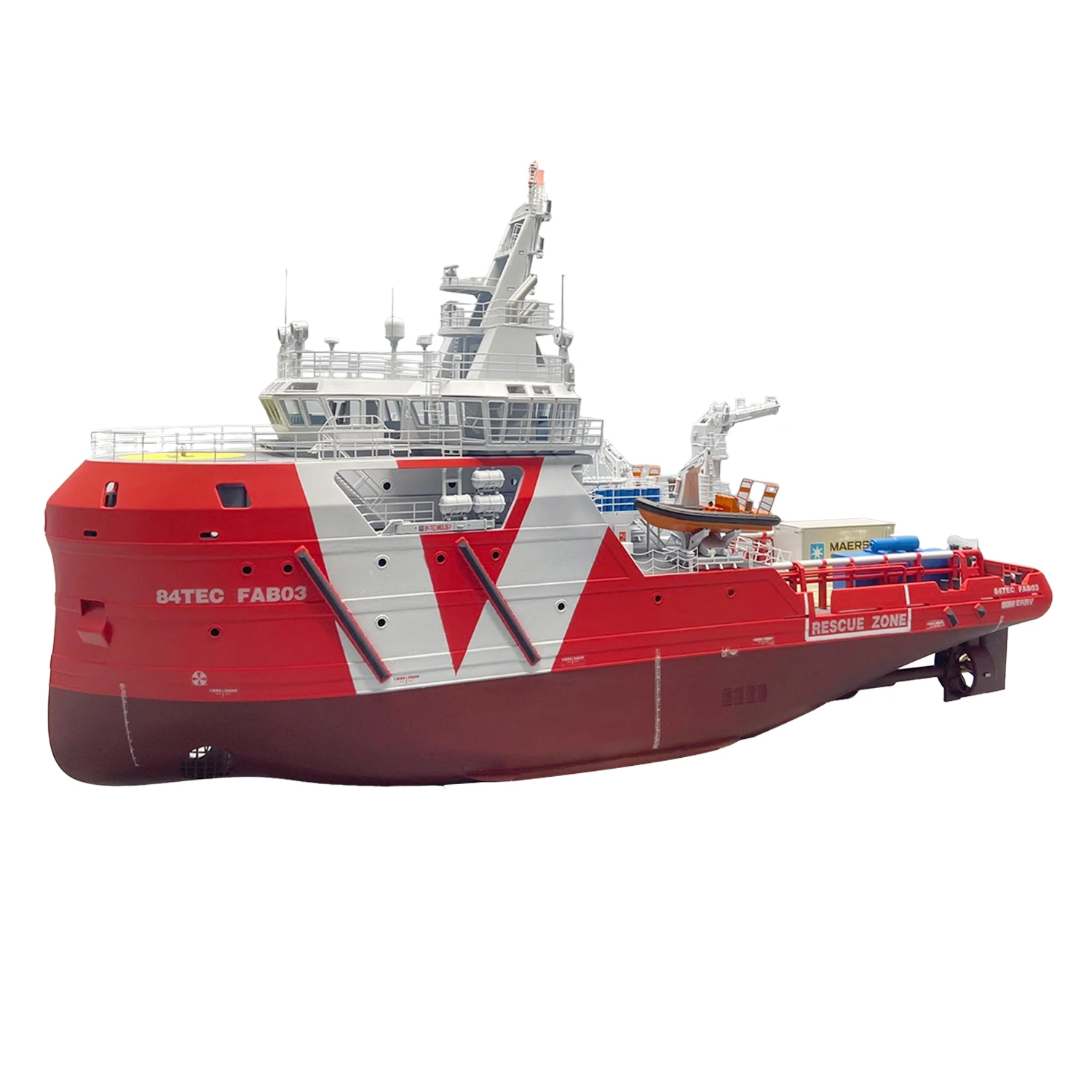 Fernbedienung Schiff 1/72 Fab Ocean Rescue Schiff RTR Edition Marine Arbeit Boot Modell Universal Fernbedienung Boot Modell Spielzeug Image