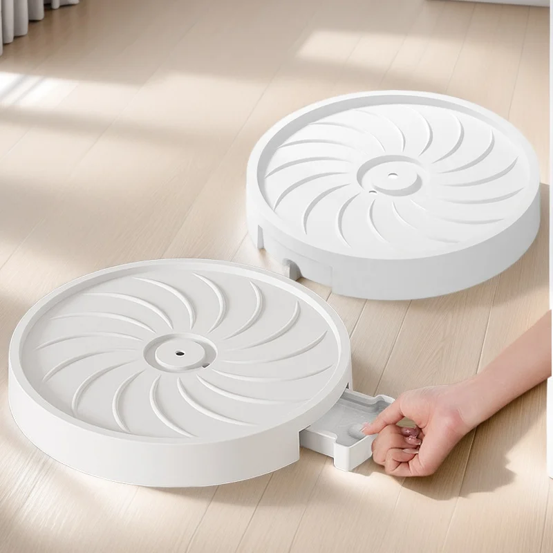 Neues Universal-Rad-Blumentopf, mobiles Tablett, geräuschlos, unsichtbar, für den Außenbereich, Garten, Balkon, Pflanzenständer, Kunststoff, verdickt, Gartenbedarf Image