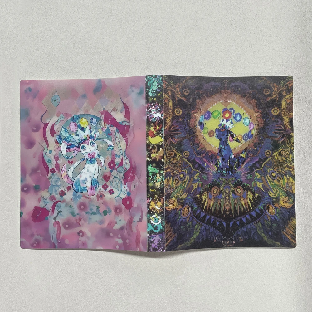 PTCG Prism Evolution Sammelkartenalbum, 4 Fächer, bietet Platz für 240 Sammelkarten, matte Touch-Shell-Kindergeburtstagsgeschenk Image