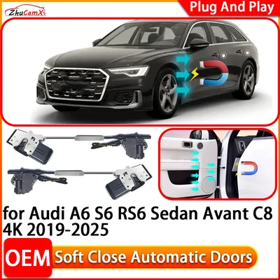 ZhuCamX für Audi A6 S6 RS6 Limousine Avant C8 4K Automatischer elektrischer Soft-Close-Türschließer Power Closing Door Comfort Closing System