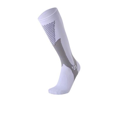 1 Pair Women's Compression Socks Hiking Socks Running Socks Ski Socks Sports Socks Breathable Anti Blister Compression Sweat-Wicking Outdoor Over The Calf Patchwork Nylon Black White Orange for Ski