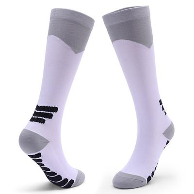 1 Pair Women's Compression Socks Hiking Socks Running Socks Ski Socks Sports Socks Breathable Anti Blister Compression Sweat-Wicking Outdoor Over The Calf Patchwork Nylon Black White Red for Ski