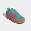 Sneaker ADIDAS SPORTSWEAR, Gr. 40,5, powder teal, shock pink, powder gelb, Leder, Synthetik, sportlich, Schuhe, Design auf den Spuren des adidas Gazelle Bold