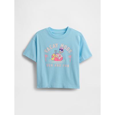 Gap Blue Daisy Duck Disney Relaxed Graphic Short Sleeve T-Shirt (6mths-5yrs)