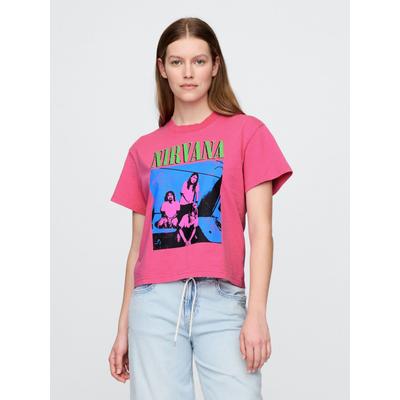 Gap Pink Nirvana 100% Cotton Graphic T-Shirt