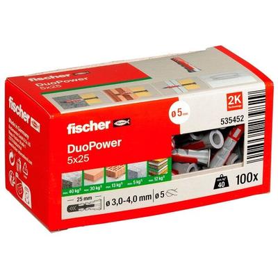 fischer Universaldübel-Sortiment »DuoPower 5x25 2K« 100 Stück Image