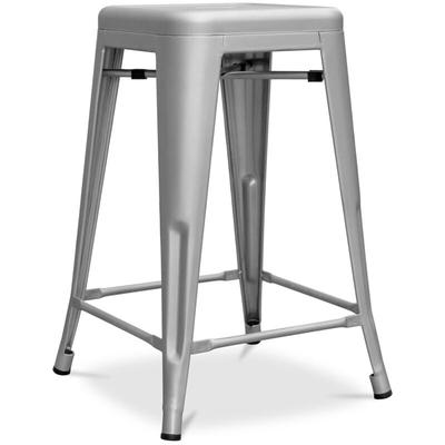 Barhocker - Industriedesign - Stahl matt - 60cm - Neuauflage - Stylix Steel Image
