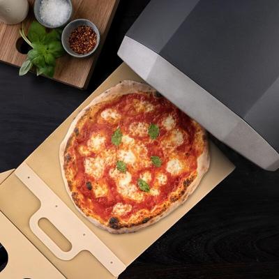 Schiebe-Pizzaschieber, Pala Pizza Scorrevole, Antihaft-Pizzaschieber, Pizzaschieber aus Holz mit Image