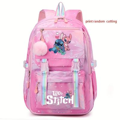 TEMU Stitch Multi-, Approved For Flight, Large Capacity Backpack For Back To . Large Capacity Backpack Shoulder Bag, Cartoon Schoolbag Fashion, Suitable For Carnival And Easter. Image