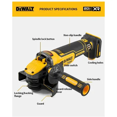 DeWALT DCG409 20V 125mm Brushless FLEXVOLT ADVANTAGE Angle Grinder with Slide Switch Bare tool no battery no charger