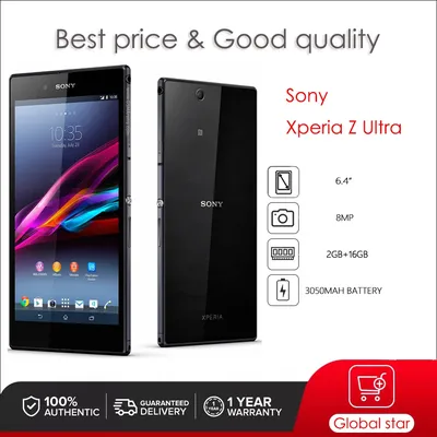 Sony Xperia Z Ultra C6833 C6802 Original Unlocked Octa-core 6.4" 16GB 2GB Snapdragon Cellphone 8MP Fingerprint Smartphone
