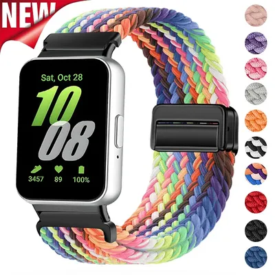 Nylon Braided Strap for Samsung Galaxy Fit 3 Magnetic Band Replacement Watchband for Samsung Galaxy Fit 3 Bracelet Accessories Image