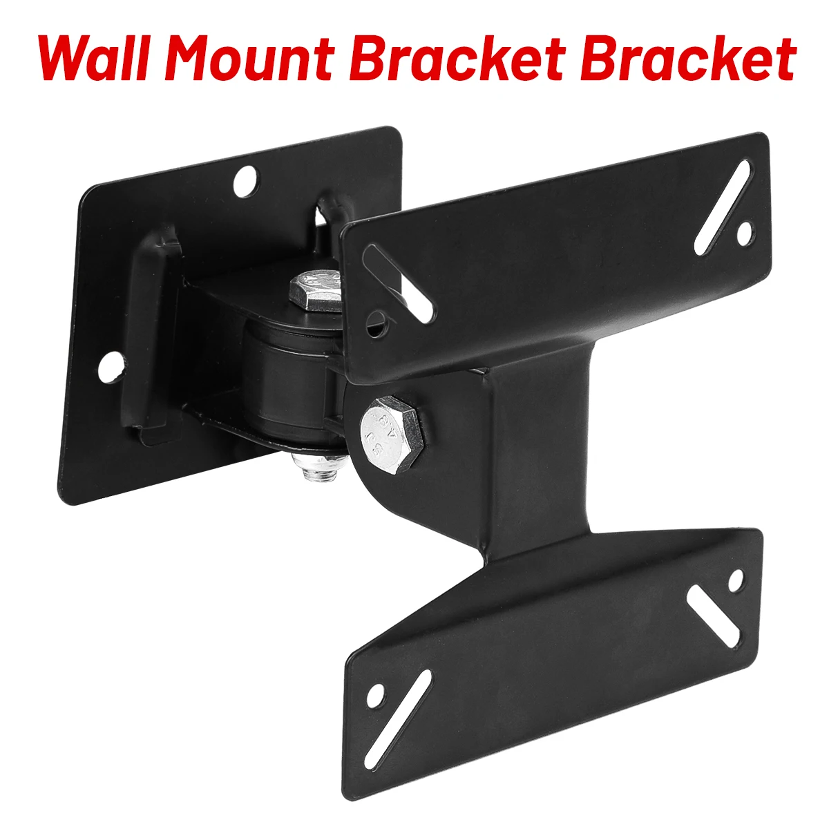 180 ° Schwenkbare TV-Halterung aus Eisen, verstellbare, neig- und drehbare TV-Wandhalterung für 14–24 Zoll LED-LCD-Flachbildschirme und Monitore Image