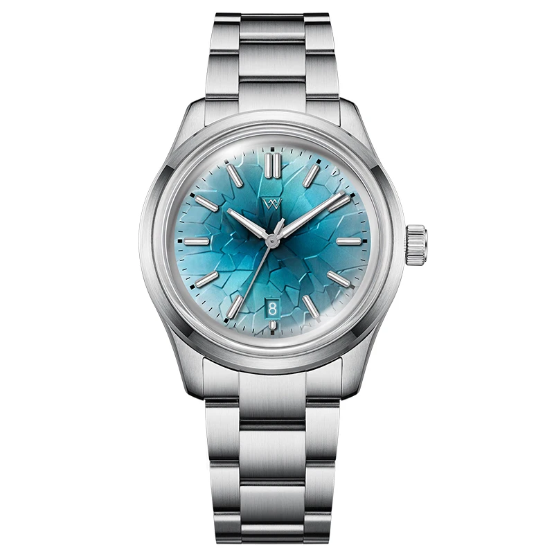 WM Uhr Automatische Mechanische Uhr NH35 Glacier Serie 100M Wasserdicht AR Beschichtet Saphir Welly Merck Uhren Für Mann WM226 Image