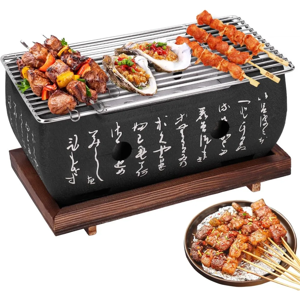 Japanischen Stil Im Freien Grill Tragbare Lebensmittel Holzkohle Herd/Grill Platte Haushalt Grill Werkzeuge Zubehör Image