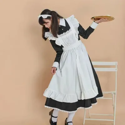 Damen-Lolita-Dienstmädchenkleid, Vintage-inspiriert, Damen-Outfits, Butler, Cosplay, Anime, Mädchen, Image