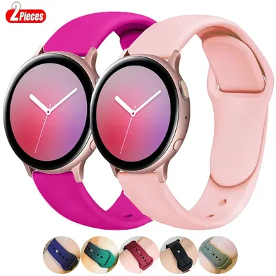 20 mm 22 mm Silikonbänder für Samsung Galaxy Watch 7/FE/5/5 Pro/4/6 Classic Active 2 Armband für Huawei GT 5-4-3-2e 2er-Pack-Band
