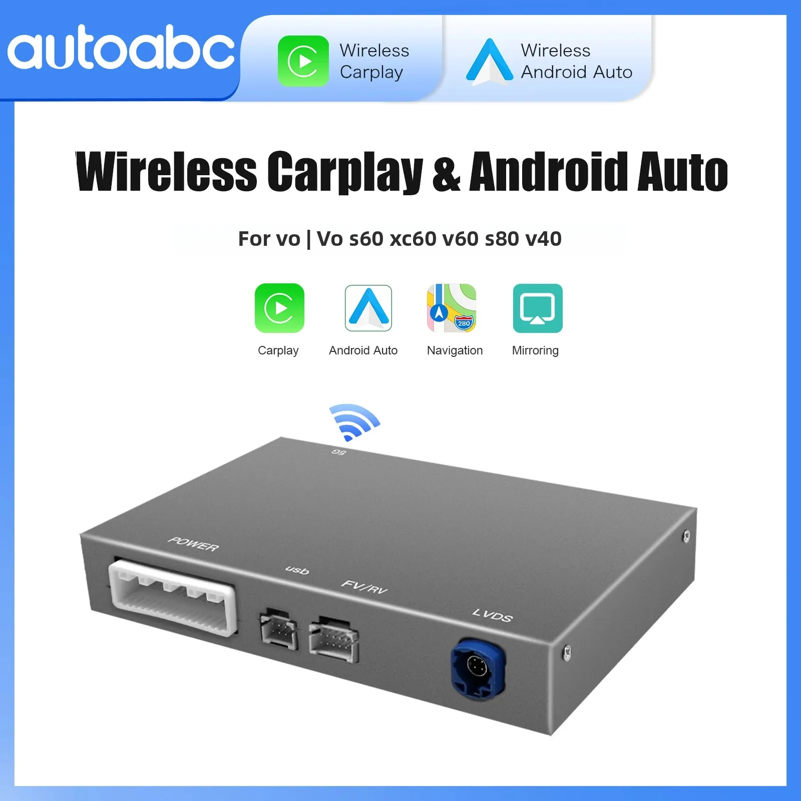 Für Volvo XC60 XC70 S60 S80 V60 V70 V40 Drahtlose Carplay Android Auto Modulo AI Box Decoder Unterstützung Kamera Airplay Image