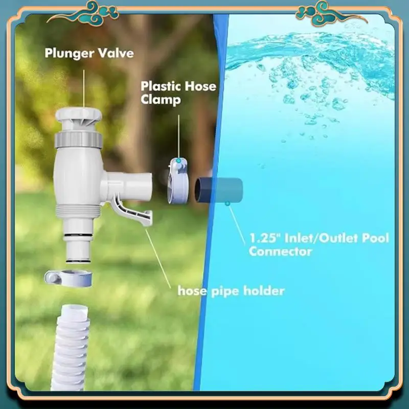 Dernier adaptateur de tuyau de piscine, support de tuyau de piscine et Valve à piston, pièces de rechange de piscine pour piscines hors sol