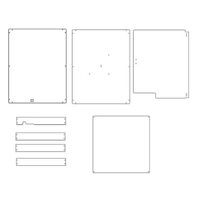 K1 SE printer PC Polycarbonate panel sheet enclosure kit for Creality K1 SE/K1C 3D Printer clear transparent in 3mm