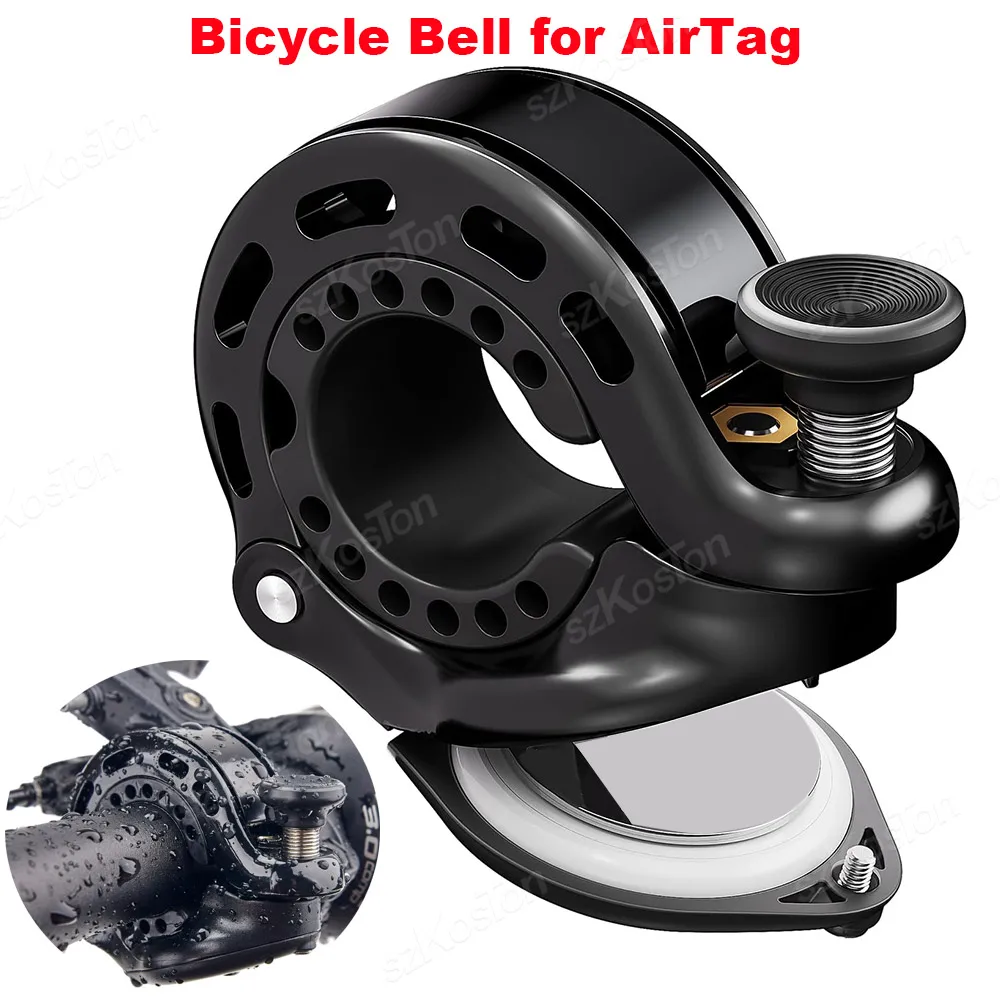 Für AirTag Fahrradklingel Schutzhalter Versteckte wasserdichte Fahrradhupe Fahrradklingel Lenker für Air Tag Case Zubehör 22-31. Image