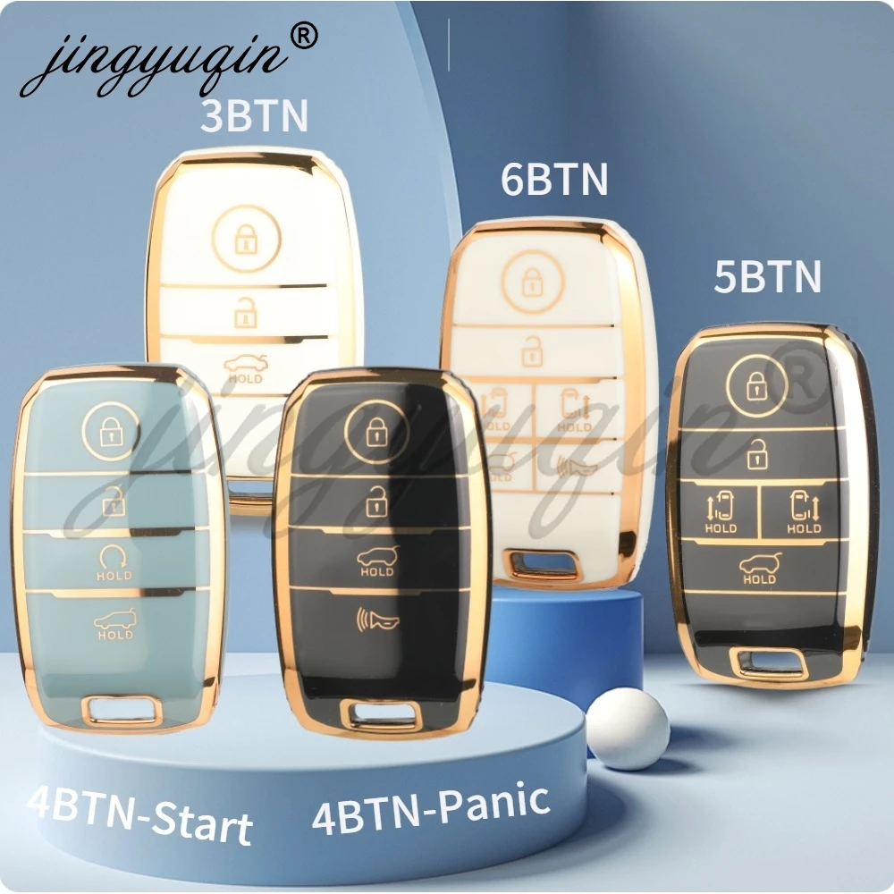 Jingyuqin TPU Smart Auto Schlüsselanhänger Fall Abdeckung für Kia Sedona Grand Karneval Snugly Sorento Doule Sportage Cerato K2 K3 K4 K5 Optima Image