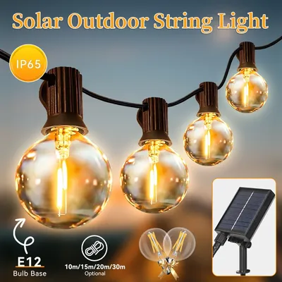 Outdoor LED Solar Licht Wasserdicht Garten String Lampe Fernbedienung Solar Beleuchtung für Hinterhof Bistro Dekoration Solar Licht