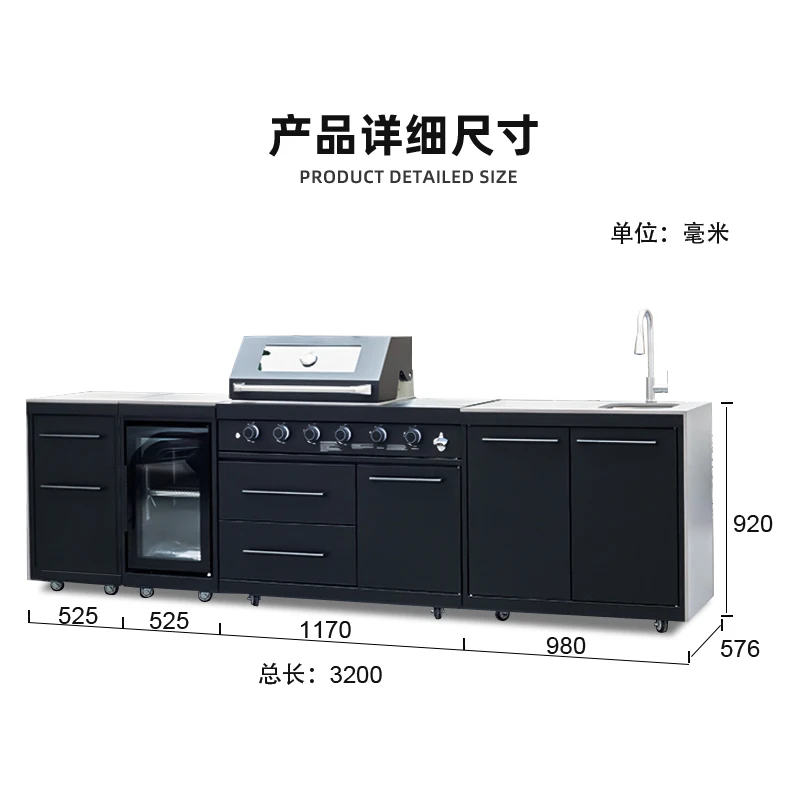 Holzkohlegrill für den Villa-Innenhof, Grill, amerikanischer Grill, Flüssiggas Image