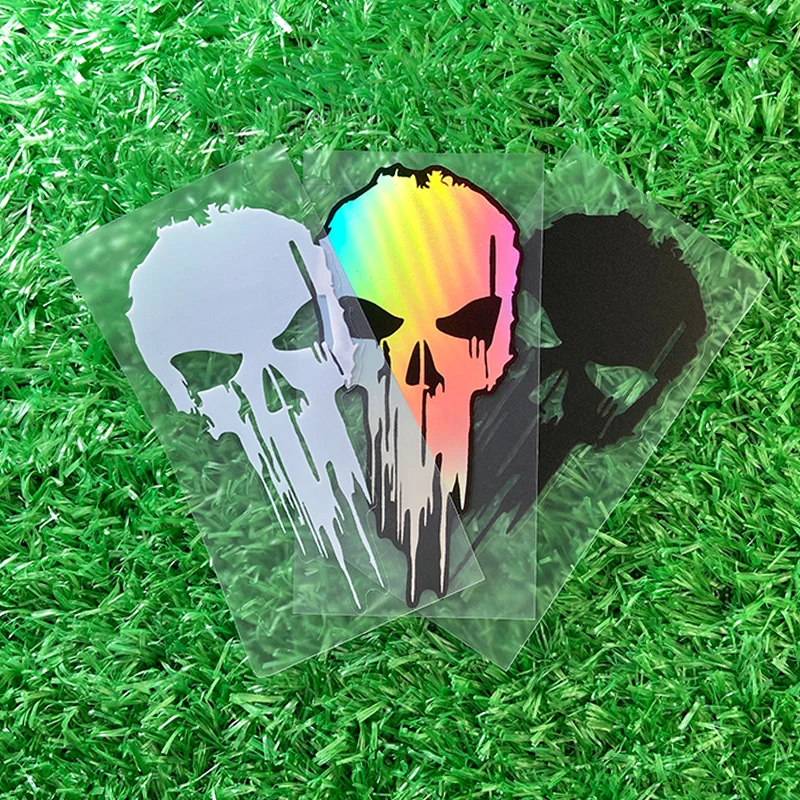 1PC Schädel Motorrad Aufkleber Wasserdicht Sunproof für DIY Motorrad Kraftstoff Tank Frontscheibe Seite Panels Roller Vinyl Aufkleber Image