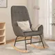 Chaise à bascule en tissu gris clair, meubles de salon, de chambre à coucher, chaises à bascule,