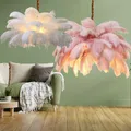 Lampadario di piume nordiche Lampada da soffitto Lampada a sospensione a LED Decorazioni per la casa Lustre Lampadario moderno Lampada a sospensione per soggiorno