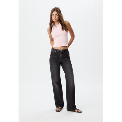 Stradivarius D92 straight wide-leg jeans BLACK DENIM WASH 16