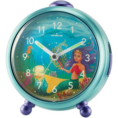 Quarzwecker ATRIUM "A932-13", bunt (türkis, lila), Wecker, Kinder, Kinderwecker, Kinderzimmer, Schulanfang, Geburtstag, Geschenkidee Image