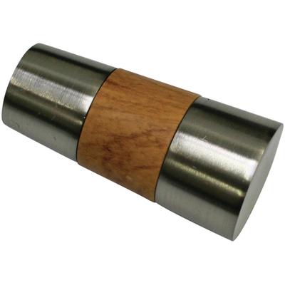 Gardinenstangen-Endstück GARDINIA "Konus", braun (edelstahl, optik, holz, optik), Ø:1,9cm, Gardinenstangenendstücke, Serie Gardinenstangen Set Sol Image