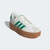 Sneaker ADIDAS SPORTSWEAR "VL COURT BOLD", Gr. 38, core weiß, court grün, gold metallic, Leder, Synthetik, sportlich, Schuhe, Design auf den Spuren des adidas Gazelle Bold