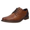 Schnürschuh BUGATTI, Herren, Gr. 45, braun (cognac), Lederimitat, casual, Schuhe, Anzugschuh, Business Schnürschuh mit modischem Fersen-Flag