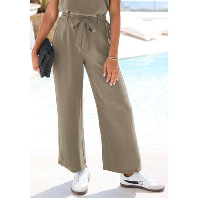 Schlupfhose VIVANCE, Damen, Gr. 34, N-Gr, grün, Web, Obermaterial: 100% Polyester, unifarben, modisch, figurumspielend knöchelfrei, Hosen, mit elastischem Bund, Sommerhose, Basic Image