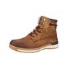 Schnürstiefelette MUSTANG SHOES "Mustang Shoes Stiefelette Lederimitat", Herren, Gr. 46, braun (mittelbraun), Lederimitat, casual, Schuhe