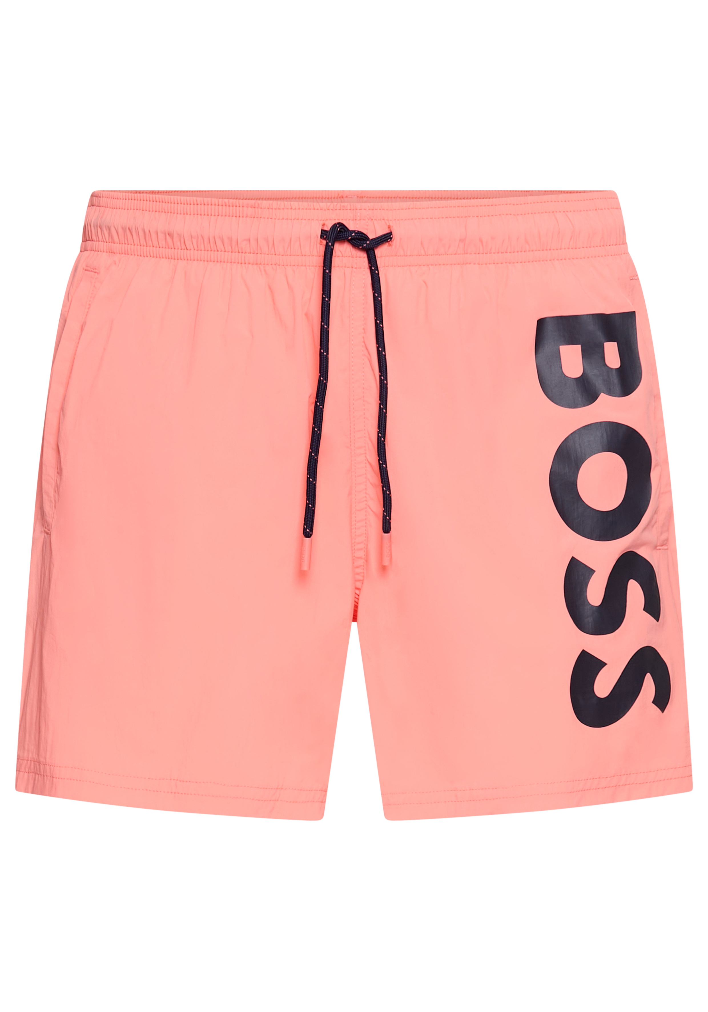 Badeshorts BOSS "Octopus", Herren, Gr. XL (54), N-Gr, rosa (bright pink 671), Web, Obermaterial: 100% Polyamid, Badehosen, Mit BOSS Logoschriftzug, elastischer Taillenbund mit Kordel Image
