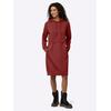 Shirtkleid HEINE "Shirtkleid", Damen, Gr. 36, Normalgrößen, rot (dunkelrot), 95% Baumwolle, 5% Elasthan, Besatz:100% Polyester, unifarben, kurz, Langarm, Kleider