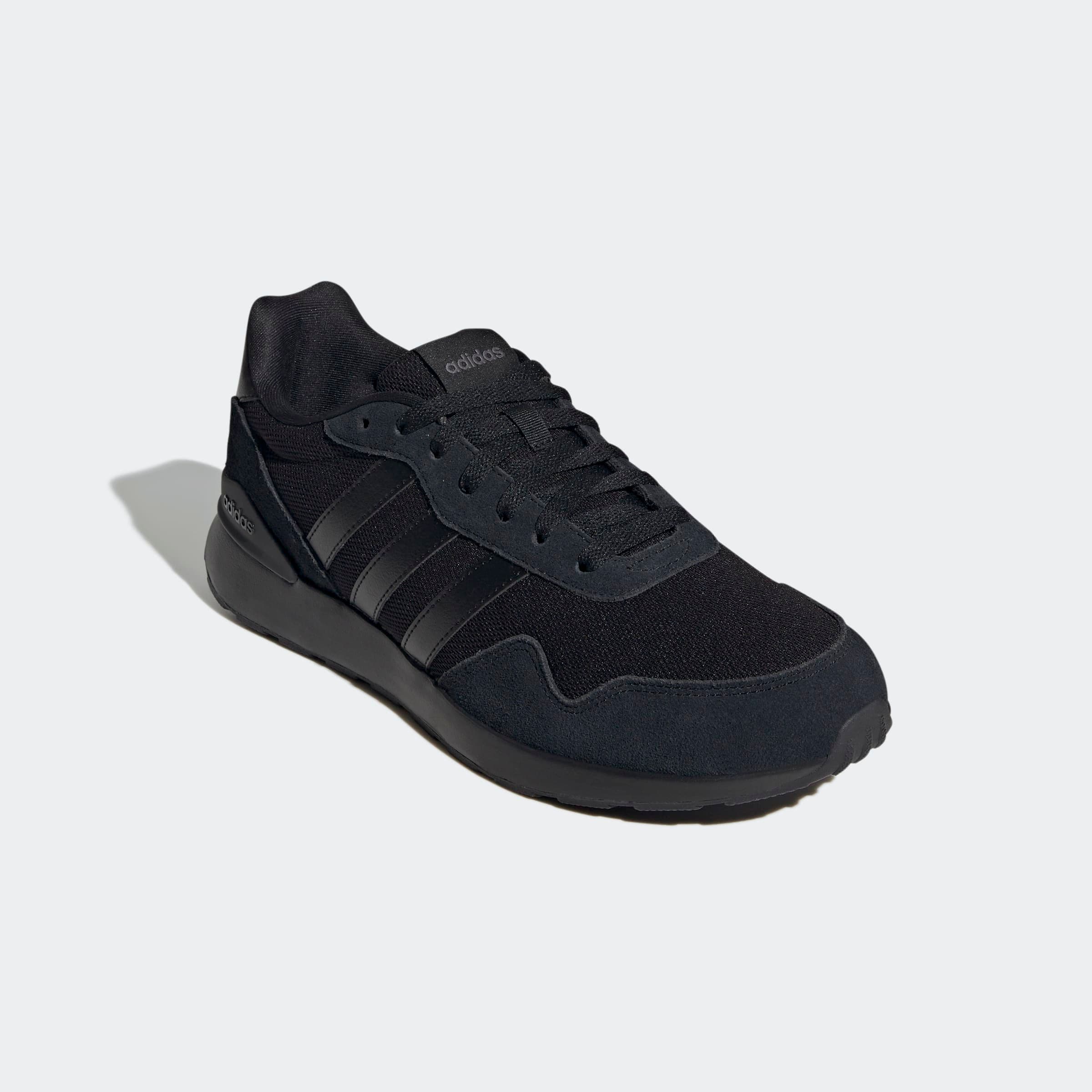 Sneaker ADIDAS SPORTSWEAR "RUN 60S 4.0", Herren, Gr. 40, schwarz (core schwarz, core schwarz, core schwarz), Leder, Textil, Schuhe Sneaker
