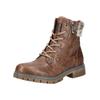 Schnürstiefelette TOM TAILOR "Tom Tailor Stiefelette Lederimitat/Textil", Damen, Gr. 38, braun, Lederimitat, Textil, casual, Schuhe