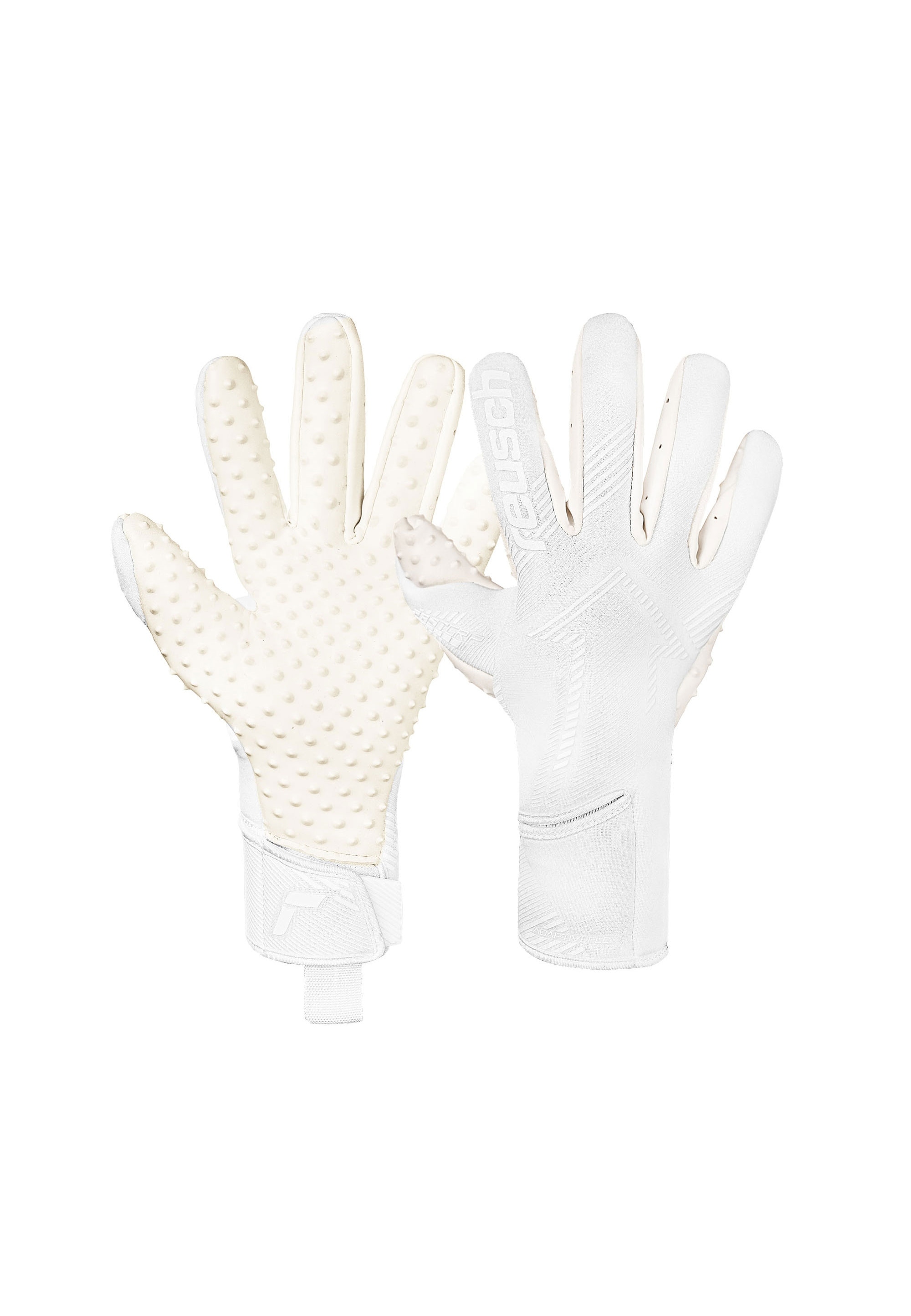 Torwarthandschuhe REUSCH "Fastgrip SpeedBump", Damen, Gr. 8,5, weiß, 55% Elastodien, 36% Polyester, 6% Polyurethan, 3% Polyamid, unifarben, Sportlich, Handschuhe, mit Hybrid Negative Cut Image