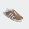 Sneaker ADIDAS ORIGINALS "GAZELLE", Gr. 42, supplier colour, cloud weiß, gold metallic, Leder, Synthetik, sportlich, Schuhe