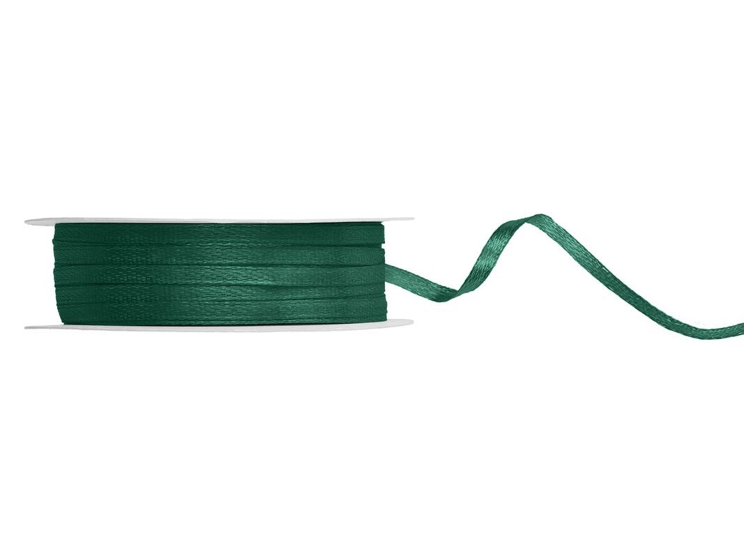 Satin Geschenkband dunkelgrün 50m 3mm breit Image
