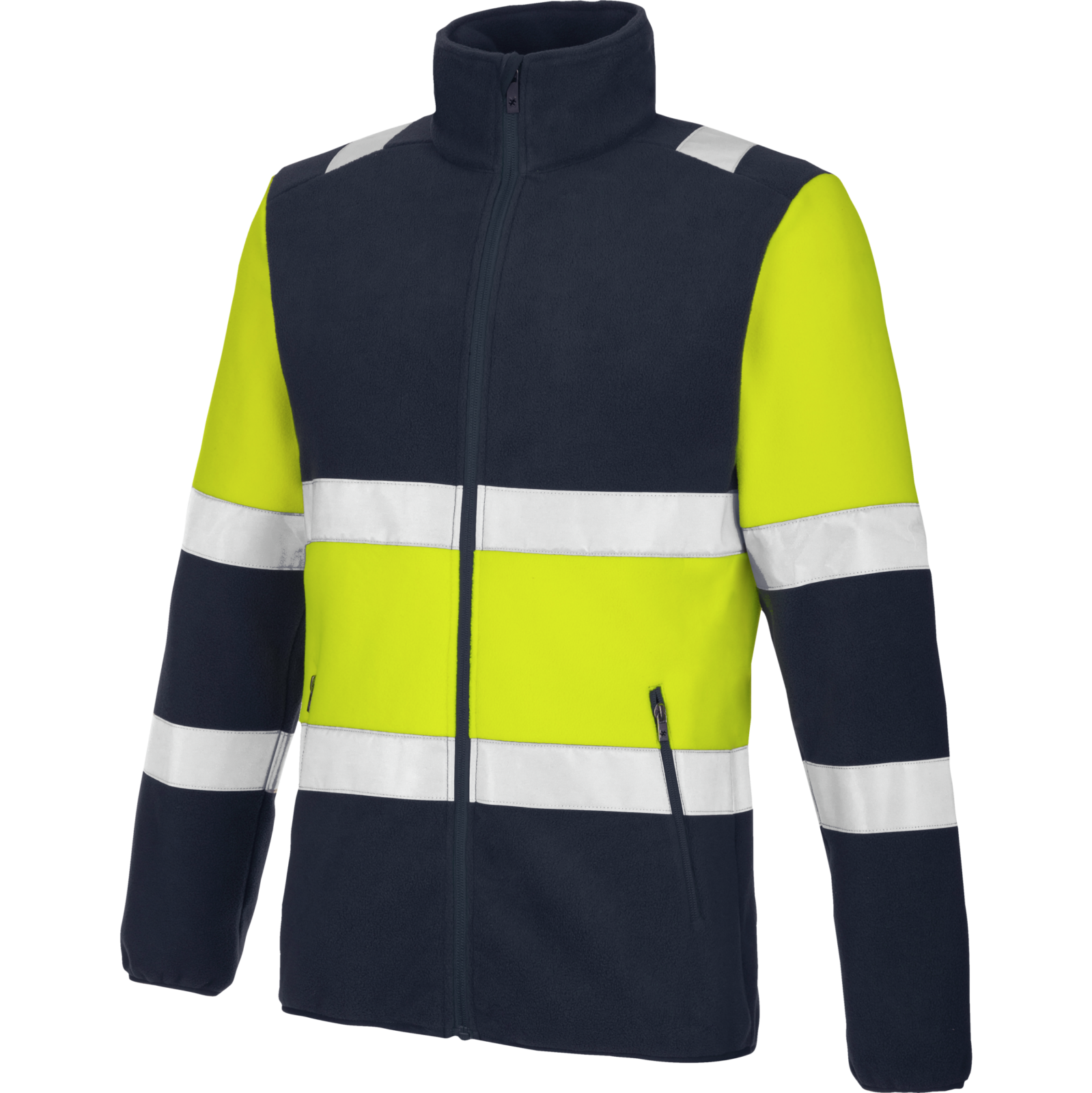 Polaire haute visibilité FLUO ONE jaune/marine