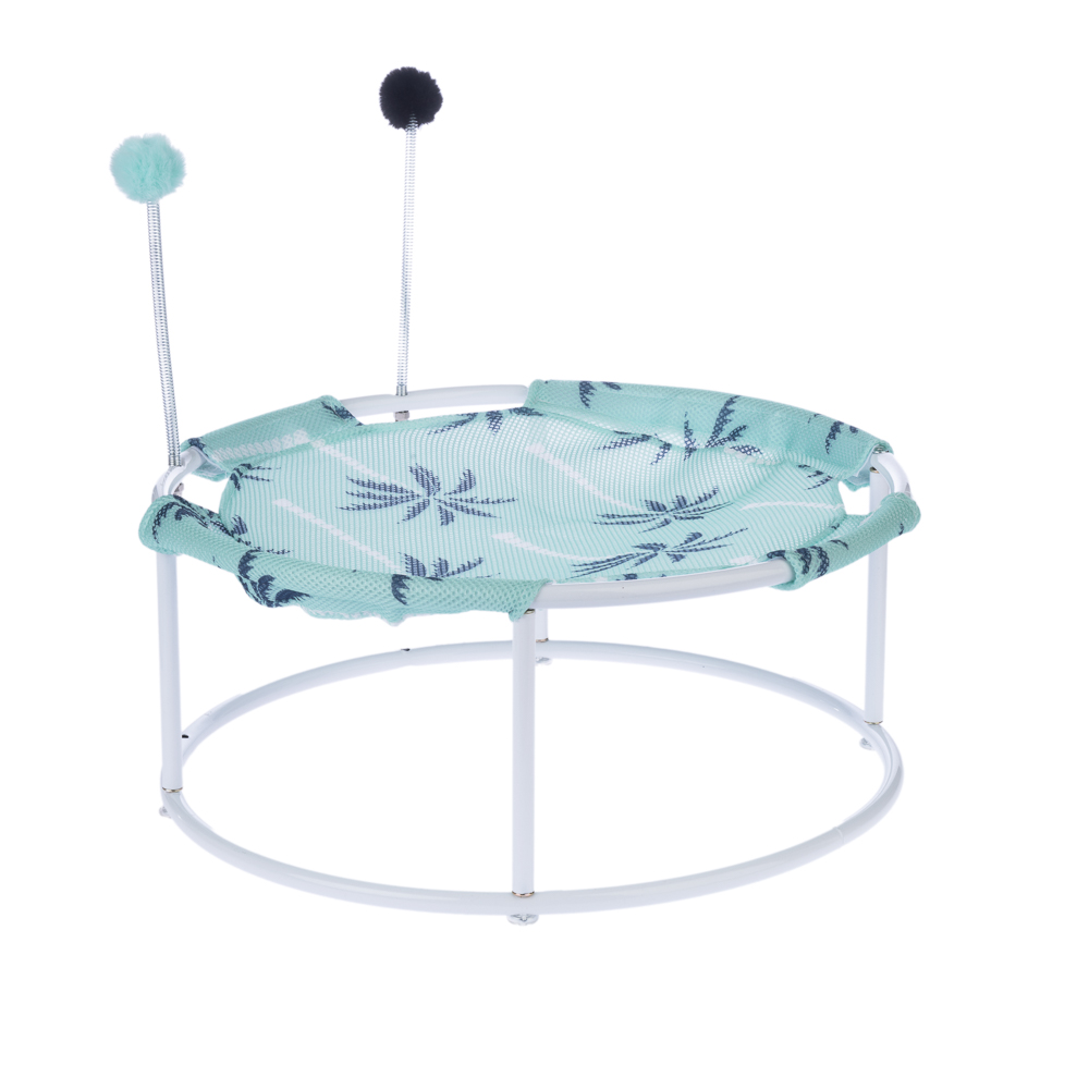 TIAKI Bain de soleil palmier avec pompons Ø45x19cm chat