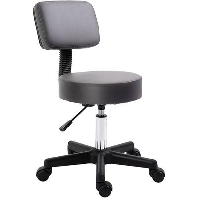 Rollhocker Höhenverstellbarer Arbeitshocker mit Lehne, Drehbarer Salon Hocker für Massage Büro Image