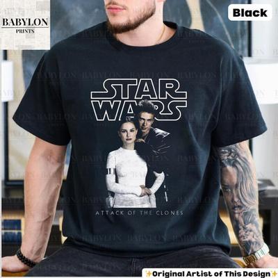 TEMU Wars Of The & Graphic T-shirt - Black With White Print, Sporty Round Neck Regular Fit, Soft Breathable Fabric For Men's Casual & Athletic Wear, Fan Merchandise, Durable Print Shirt Image